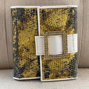 Samantha Thavasa Vintage Wallet Lizard Style Bi-fold Handmade Card Holder Purse